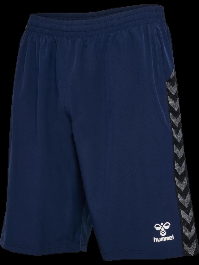 hummel hmlAUTHENTIC WOVEN Szorty męskie z poliestru z elastanem – MARINE