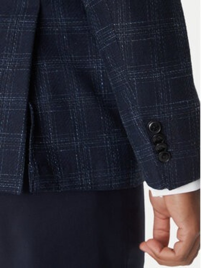 BOSS Marynarka H-Hutson-233 50535057 Granatowy Slim Fit