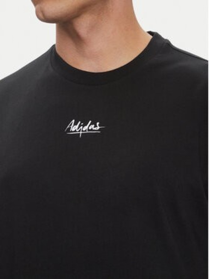 adidas T-Shirt Lounge Still Life Lemons Graphic JN7367 Czarny Regular Fit