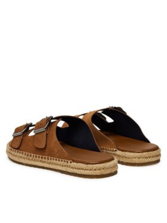 Tommy Hilfiger Espadryle Flex Jutte Hilfiger Suede Sandal FM0FM05503 Brązowy