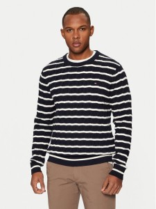 Tommy Hilfiger Sweter MW0MW33132 Granatowy Relaxed Fit