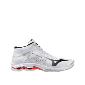 Buty siatkarskie Mizuno Wave Lightning Pro Mid Białe/Czarne/Czerwone