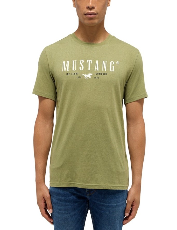 Męski T-Shirt Mustang Style Austin Loden Green 1015829 6353
