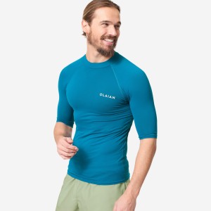 Top UV surfingowy męski Decathlon 100 krótki rękaw