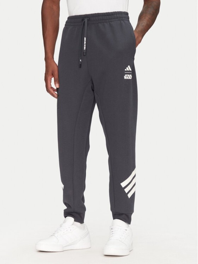adidas Spodnie dresowe Star Wars The Mandalorian™ JI5724 Szary Regular Fit
