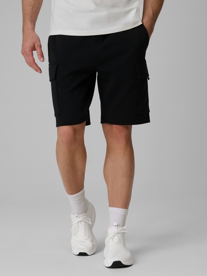 4F Spodenki dresowe cargo męskie - czarne L