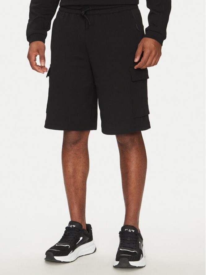 EA7 Emporio Armani Szorty sportowe 7M000326 AF12660 UC001 Czarny Regular Fit
