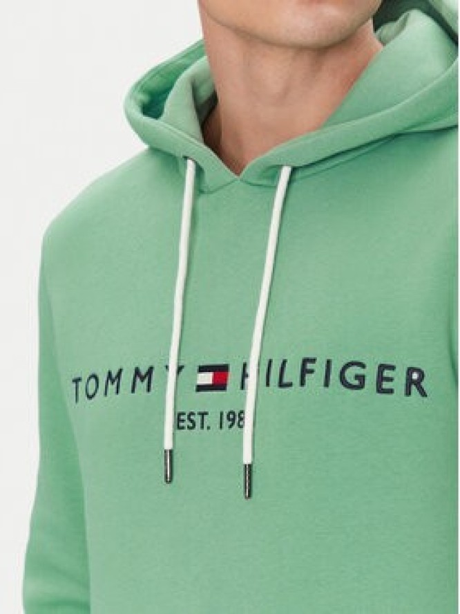 Tommy Hilfiger Bluza Logo MW0MW11599 Zielony Regular Fit