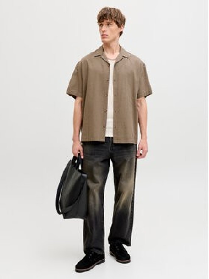 Jack & Jones Koszula Summer 12289191 Brązowy Relaxed Fit