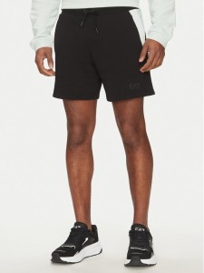 EA7 Emporio Armani Szorty materiałowe 7M000269 AF12451 UC001 Czarny Regular Fit