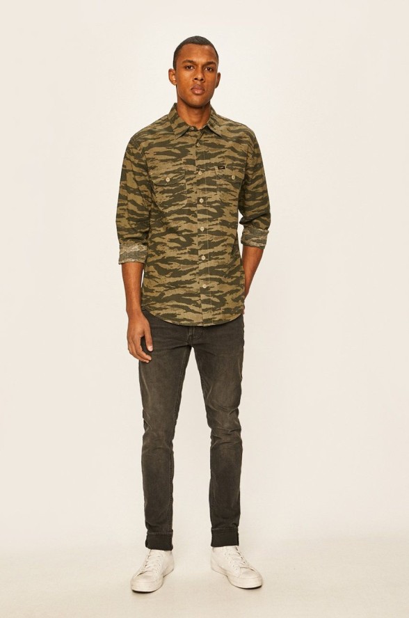 LEE WORKER SHIRT MĘSKA KOSZULA UTILITY GREEN L68HDYNG 112117128