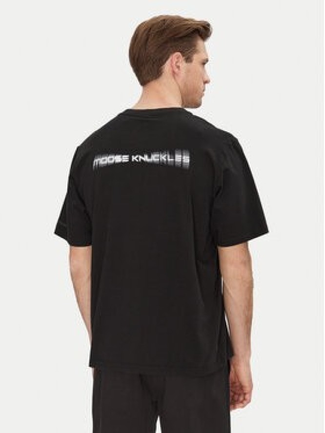 Moose Knuckles T-Shirt Maurice M15MT776 Czarny Standard Fit