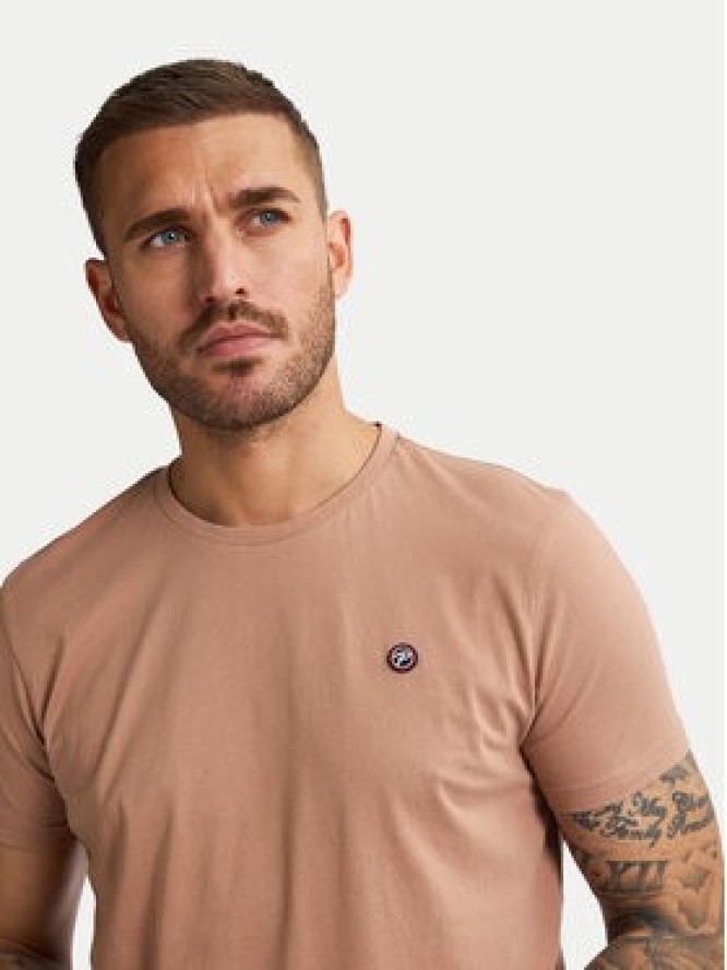 Petrol Industries T-Shirt M-ROS-TSR002 Beżowy Regular Fit