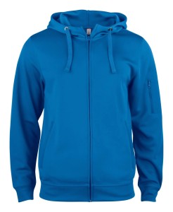 clique Basic Active Hoody Full Zip - blu królewski, 100% poliester – royal blue