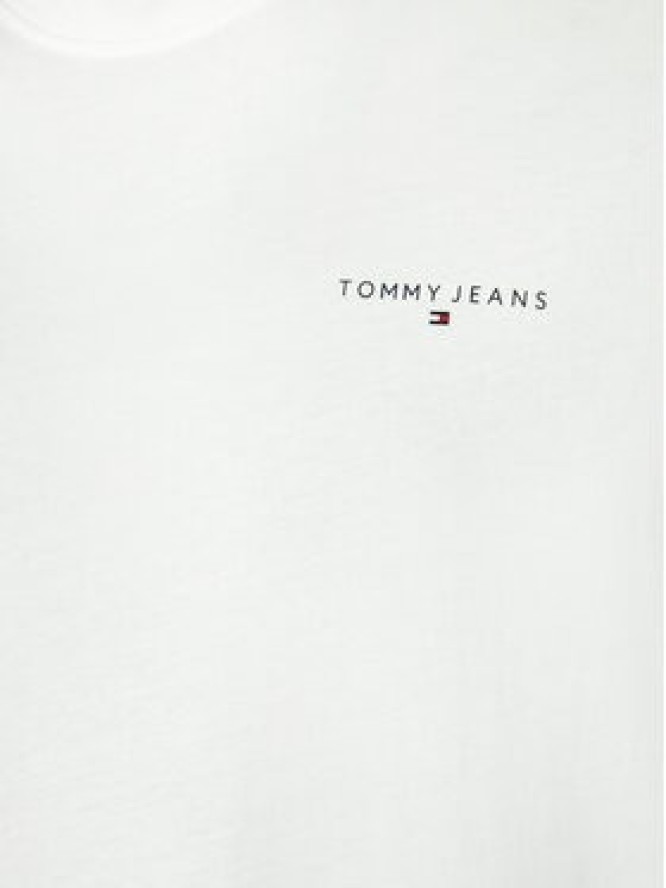 Tommy Jeans Longsleeve Linear DM0DM21138 Biały Slim Fit