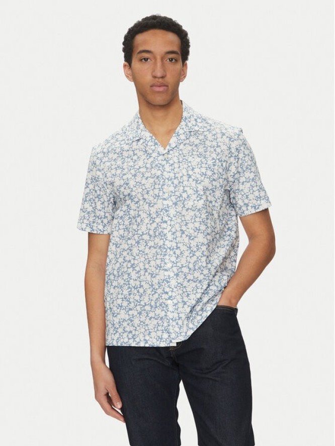 Michael Kors Koszula CS5409LHPM Niebieski Relaxed Fit