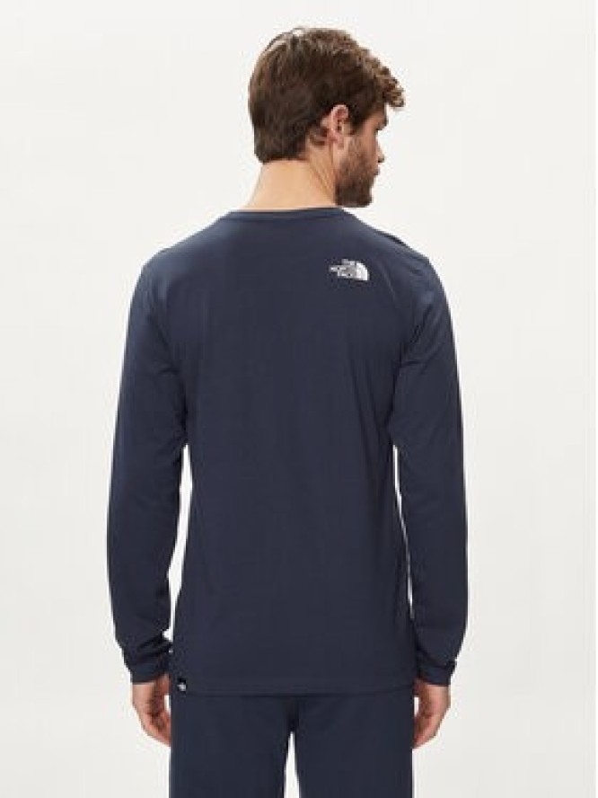 The North Face Longsleeve Simple Dome NF0A87QN Granatowy Regular Fit