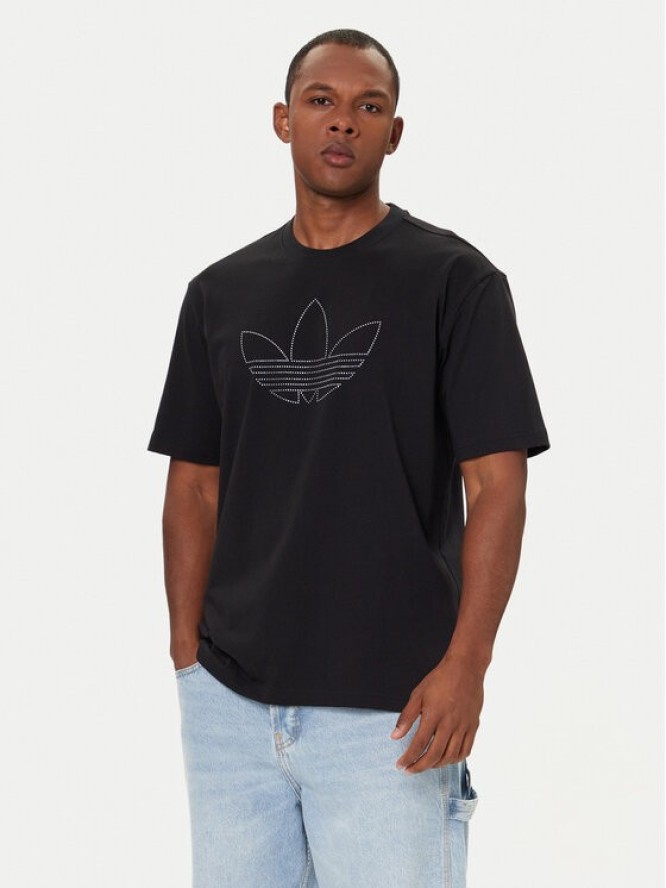 adidas T-Shirt Studded JY2806 Czarny Loose Fit