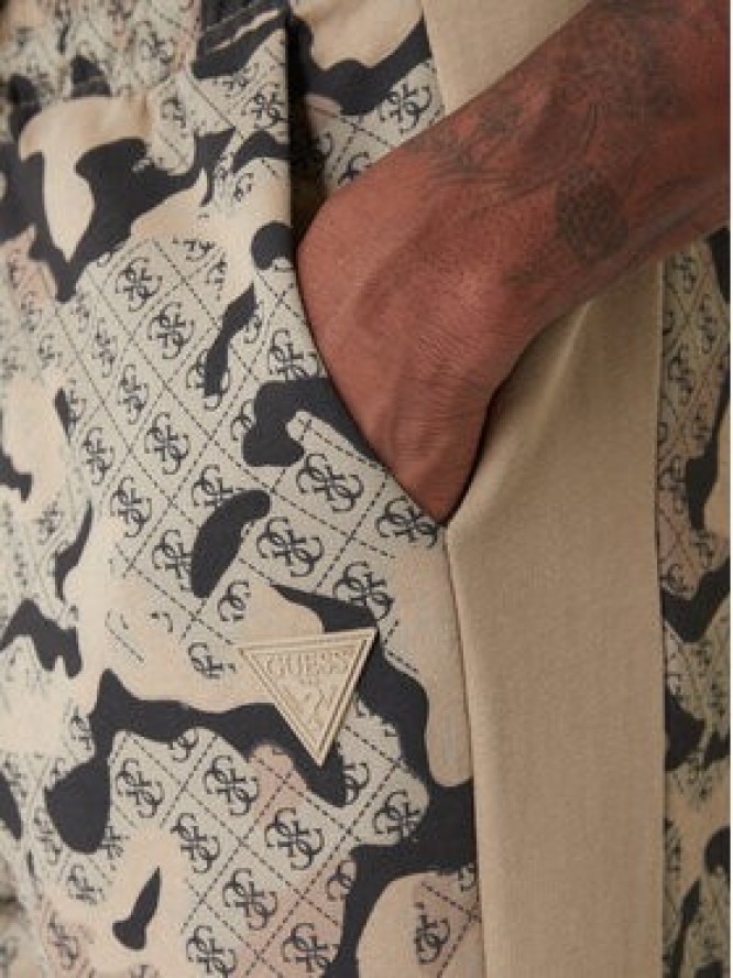 Guess Spodnie dresowe Z6RB02 K9YI1 Beżowy Regular Fit