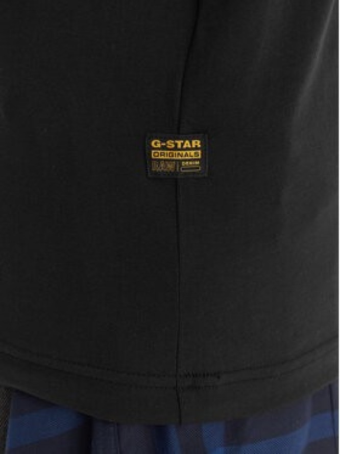 G-Star Raw T-Shirt Text Chest D25968-C506 Czarny Regular Fit