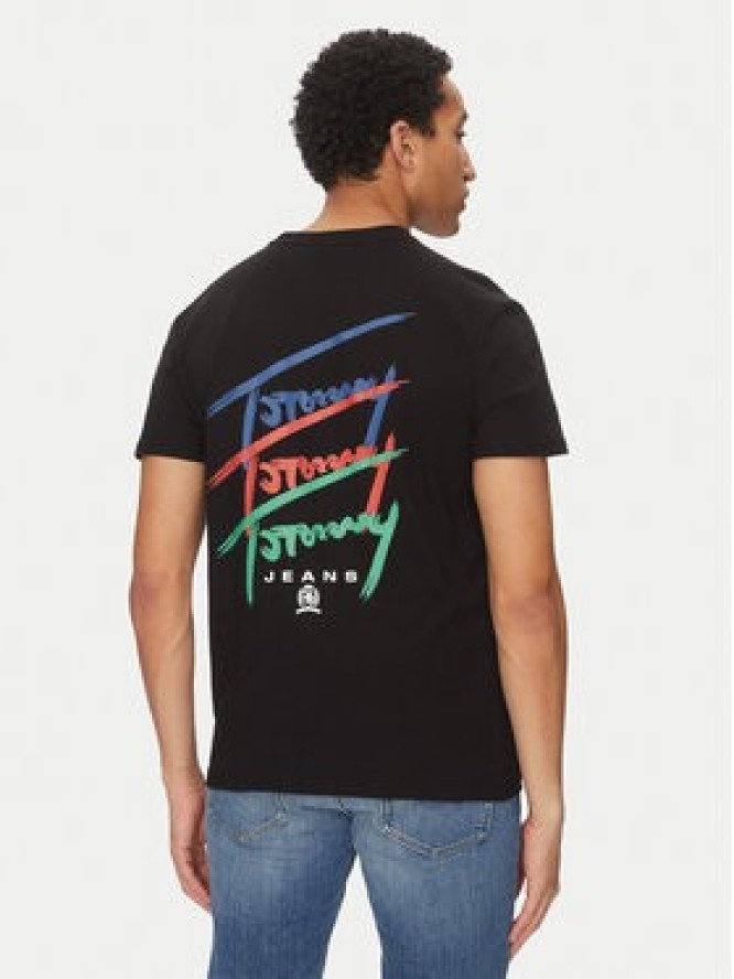 Tommy Jeans T-Shirt Twisted Signature DM0DM20771 Czarny Regular Fit