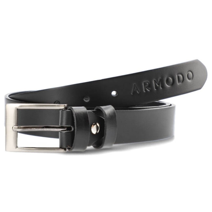 Czarny Skórzany Pasek Męski Armodo