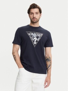 Guess T-Shirt M5YI15 I3Z14 Granatowy Regular Fit