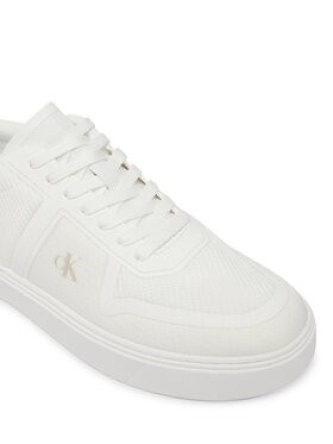 Calvin Klein Sneakersy Classic Cups Laceup Knit HM0HM02130 Biały