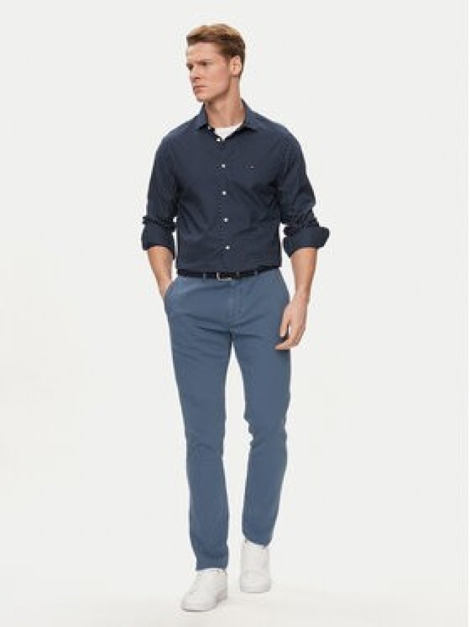 Tommy Hilfiger Chinosy Bleecker MW0MW33910 Niebieski Slim Fit