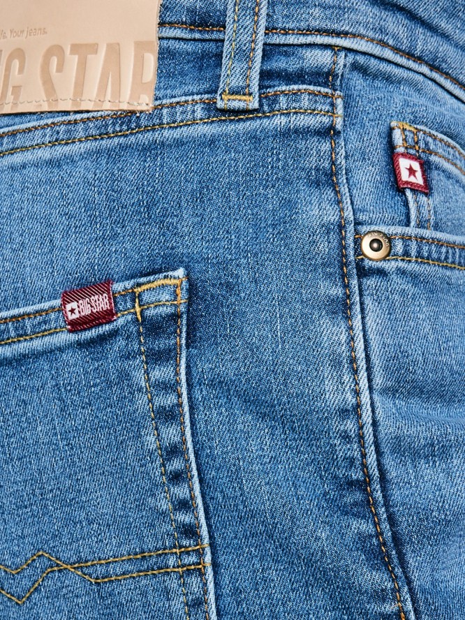 Jeansy męskie z prostą nogawką niebieskie Colt 234