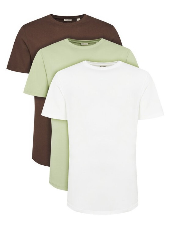 Only & Sons Komplet t-shirtów Jeff 22034548 Zielony Regular Fit