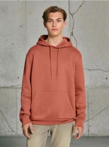 Bluza hoodie basic - pomarańczowy