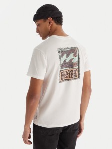 Billabong T-Shirt Stamp EBYZT00293 Biały Regular Fit