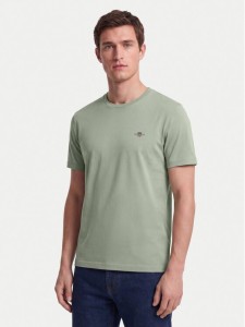 Gant T-Shirt Shield 2003184 Zielony jasny Regular Fit