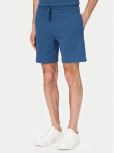 BOSS Szorty sportowe Waffle 50535884 Niebieski Regular Fit