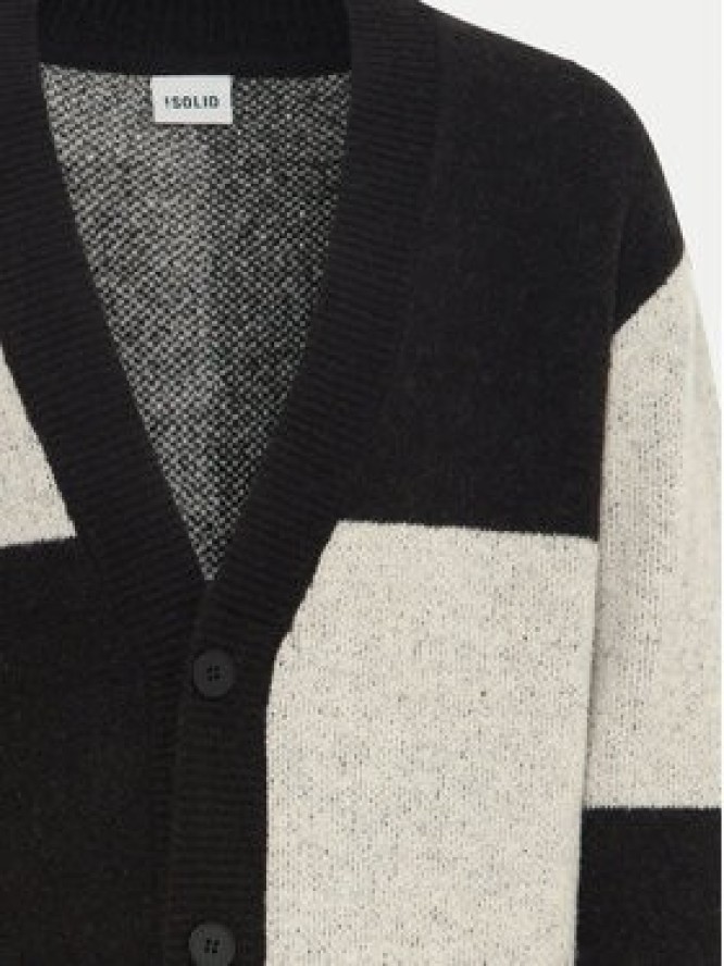 Solid Kardigan Manning 21108282 Czarny Regular Fit