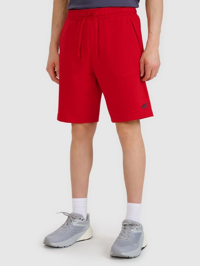 4F Spodenki dresowe regular męskie - czerwone L