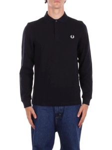 Zwykła koszulka polo z długim rękawem Fred Perry