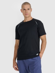 4F Koszulka do biegania w terenie szybkoschnąca męska - czarna M