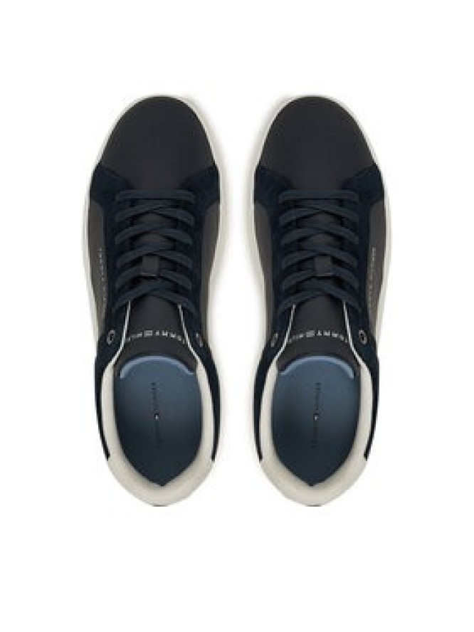 Tommy Hilfiger Sneakersy Th Court Mix FM0FM05634 Granatowy