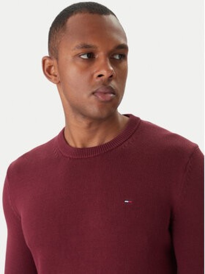 Tommy Jeans Sweter DM0DM21787 Bordowy Regular Fit
