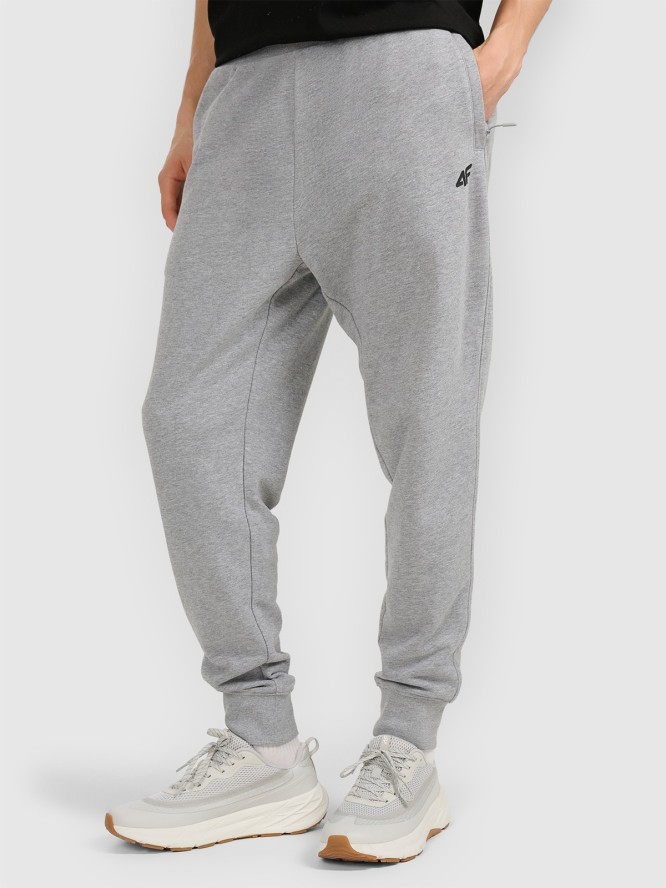 4F Spodnie dresowe joggery męskie - szare S