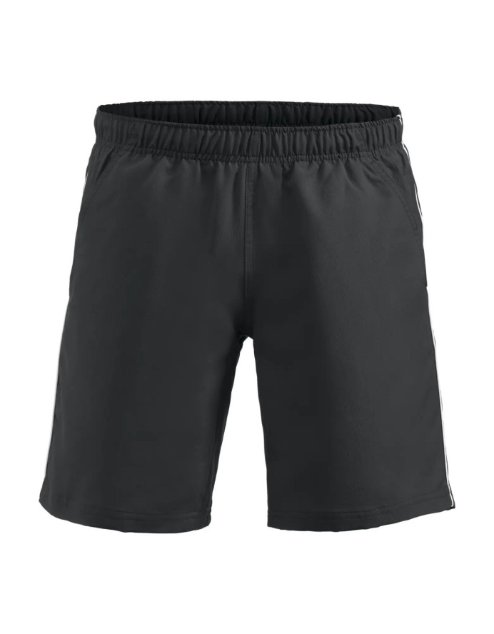 clique Hollis Szorty sportowe unisex czarno-białe 100% poliester – black/white