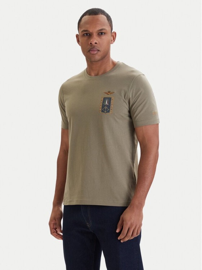 Aeronautica Militare T-Shirt 261TS2534UJ00641 Zielony Regular Fit