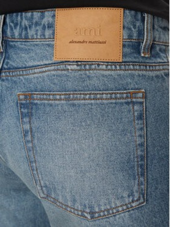 AMI Paris Jeansy HTR001.DE0046 Niebieski Classic Fit