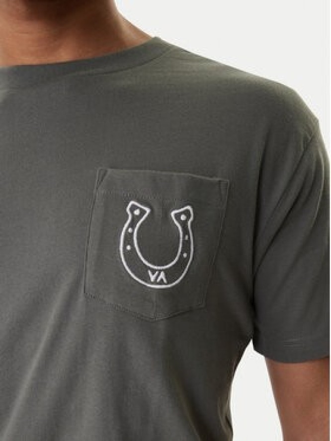 RVCA T-Shirt EVYZT00274 Zielony Regular Fit