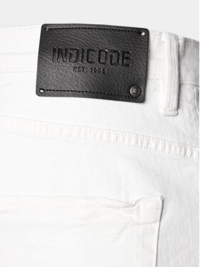 INDICODE Szorty jeansowe Kaden Holes 70-104 Biały Regular Fit