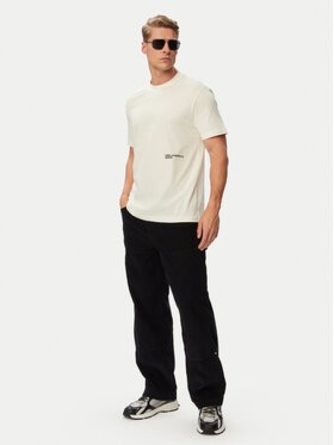 Karl Lagerfeld Jeans T-Shirt B3M17005 Kremowy Regular Fit