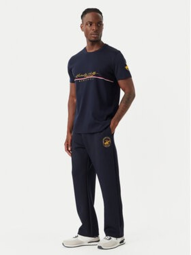 Beverly Hills Polo Club T-Shirt P-SS26M-TS1519 Granatowy Regular Fit
