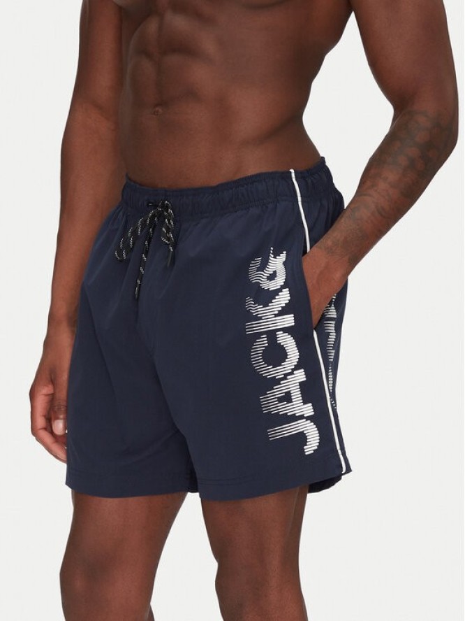 Jack & Jones Szorty kąpielowe Maui 12275129 Granatowy Regular Fit